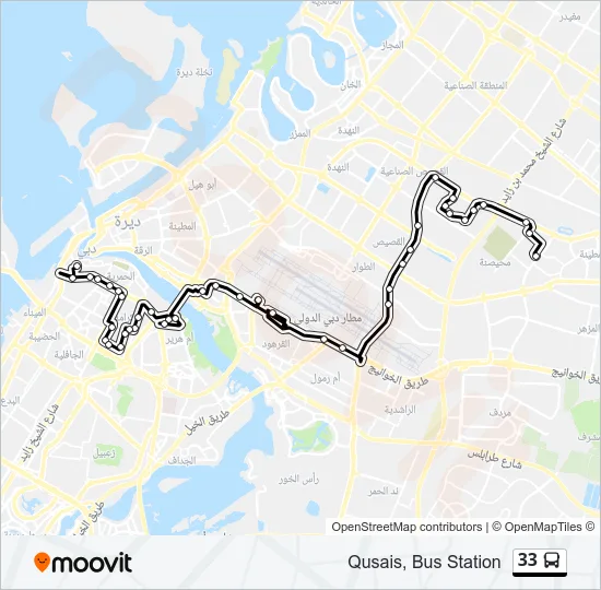 33 Bus Line Map
