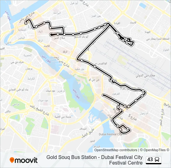 43 Bus Line Map