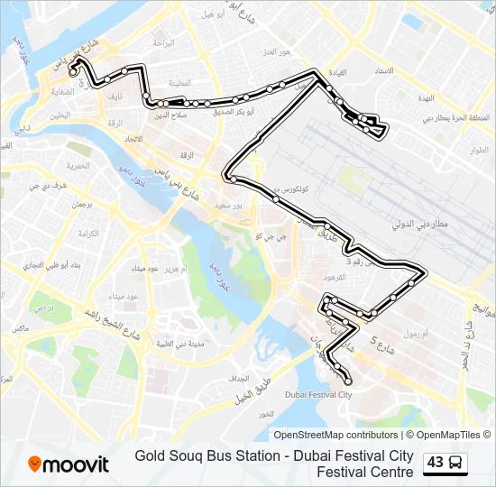 43 Bus Line Map