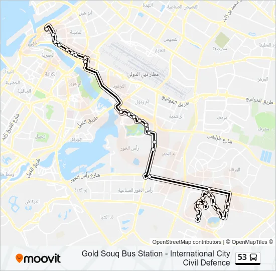 53 Bus Line Map