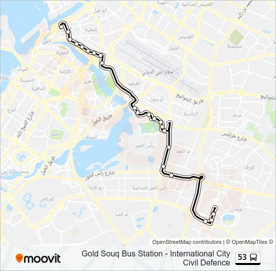 53 Bus Line Map