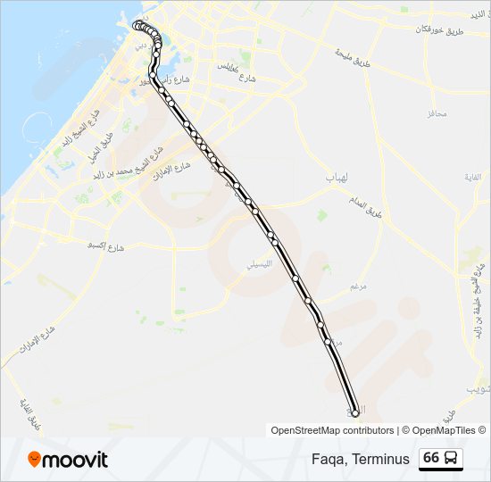 66 bus Line Map