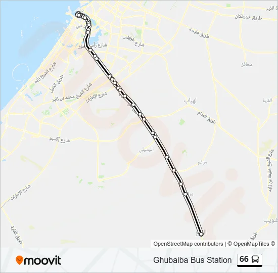 66 Bus Line Map