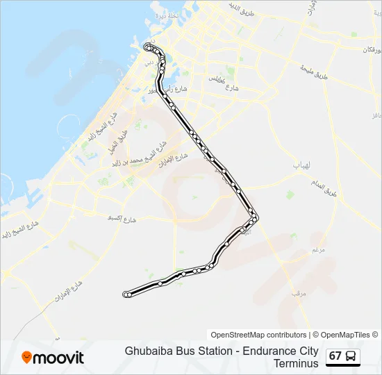 67 Bus Line Map
