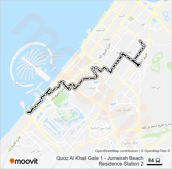 84 Bus Line Map