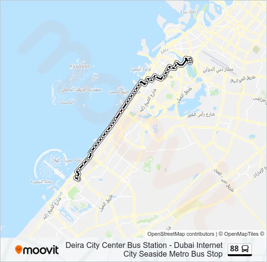 88 Bus Line Map