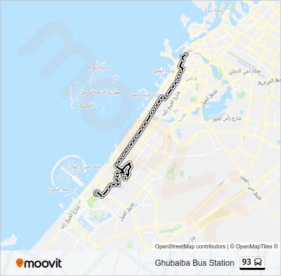 93 Bus Line Map