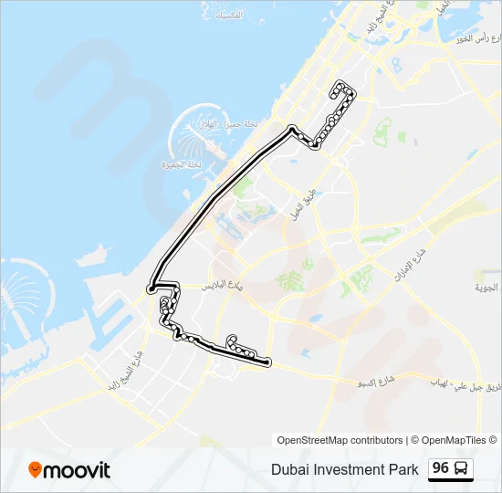 96 Bus Line Map