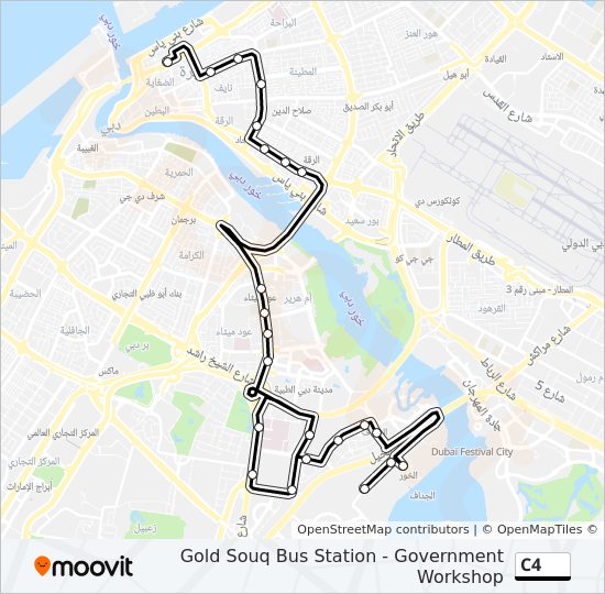 خريط الخط لـ C4 حافلة