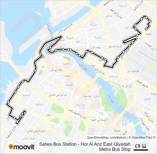 C9 Bus Line Map