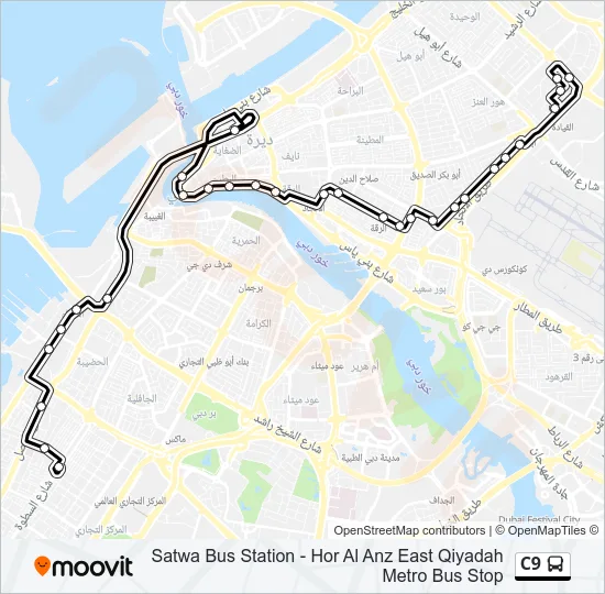 C9 Bus Line Map