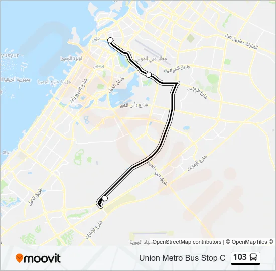 103 Bus Line Map