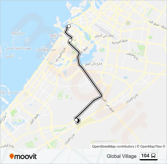 104 Bus Line Map