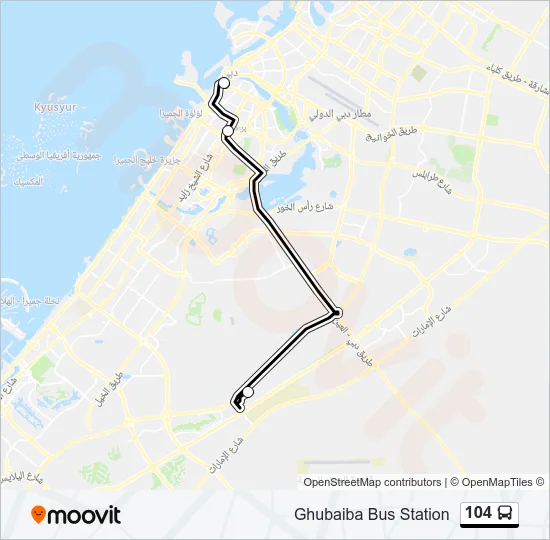 104 Bus Line Map