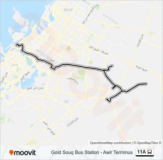 11A Bus Line Map