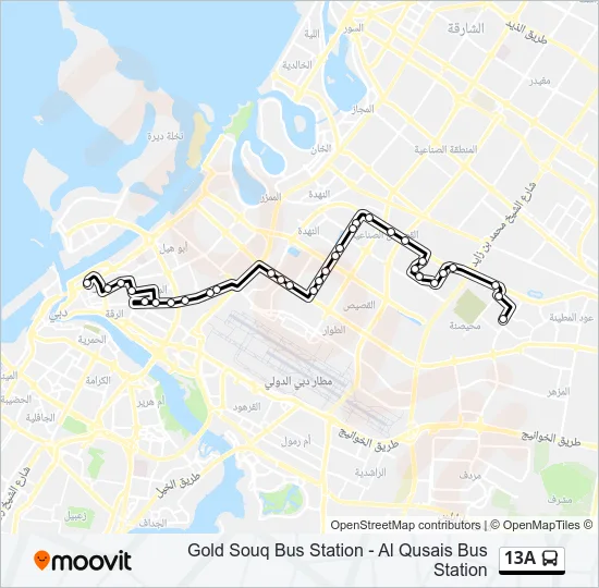13A Bus Line Map