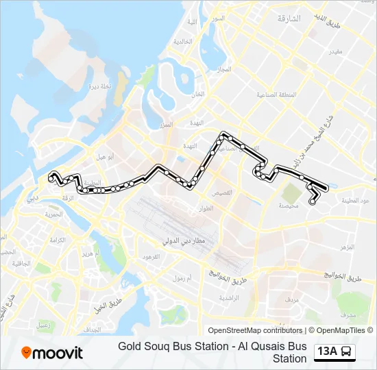 13A Bus Line Map