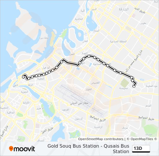13D bus Line Map