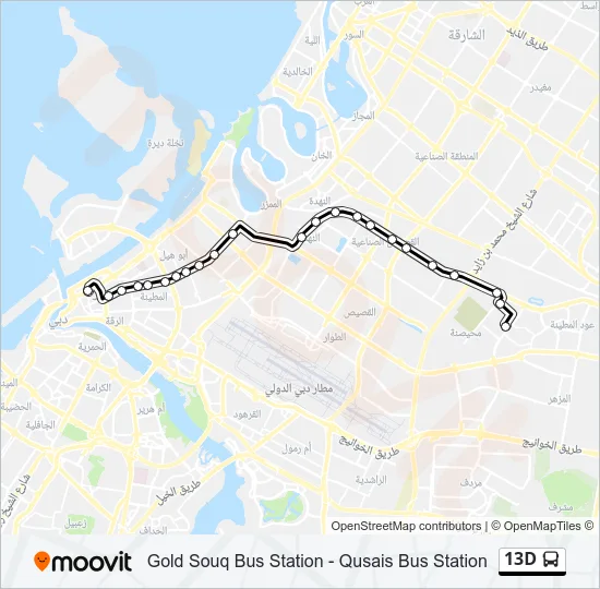 13D Bus Line Map