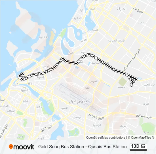 13D Bus Line Map