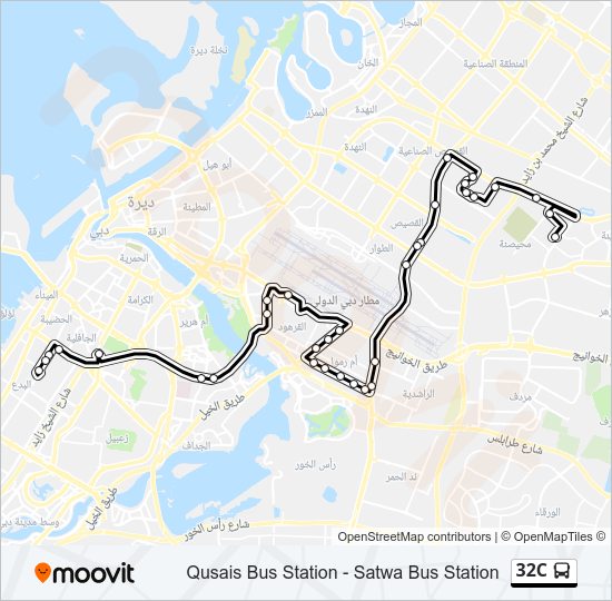 32c Route: Schedules, Stops & Maps - Satwa, Bus Station (Updated)