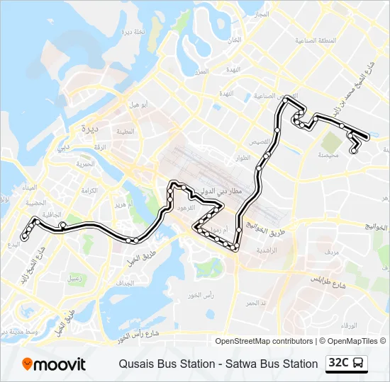 32C Bus Line Map