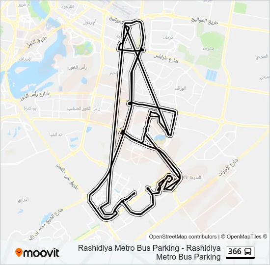 366 Bus Line Map