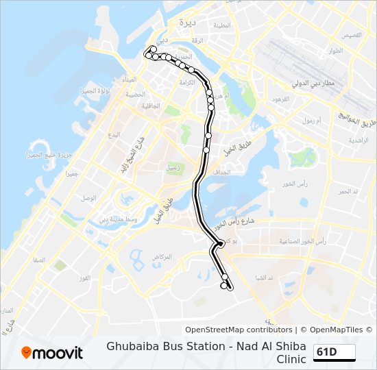 61D bus Line Map