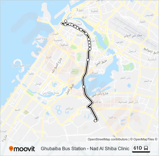 61D Bus Line Map