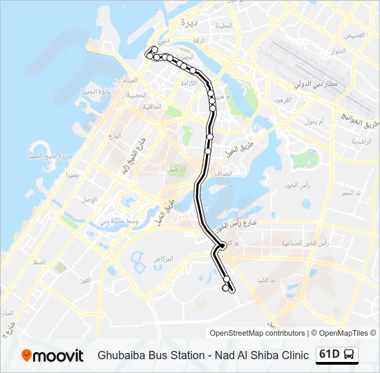 61D Bus Line Map