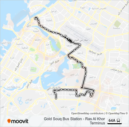 64A Bus Line Map