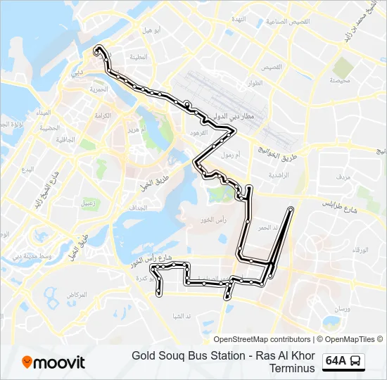 64A Bus Line Map