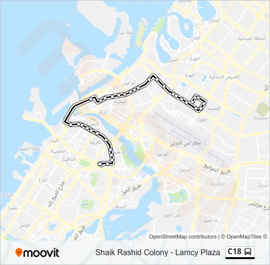C18 Bus Line Map