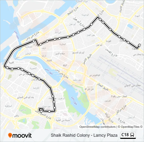 C18 Bus Line Map