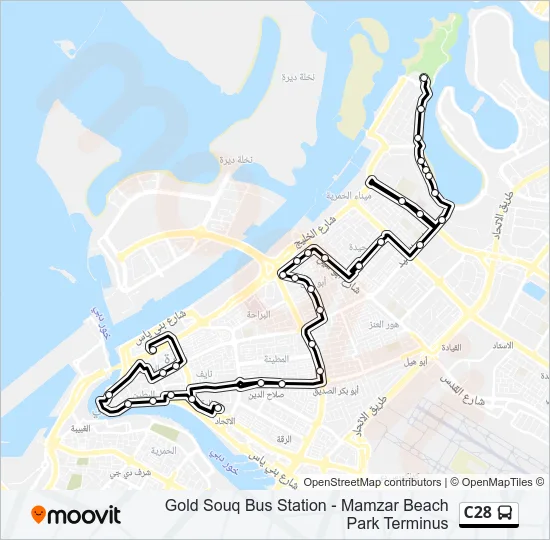 C28 Bus Line Map