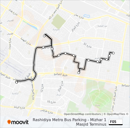 F05 bus Line Map