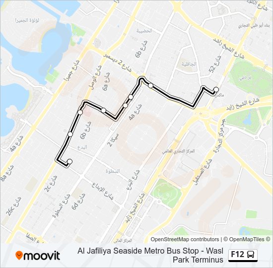 خريط الخط لـ F12 حافلة