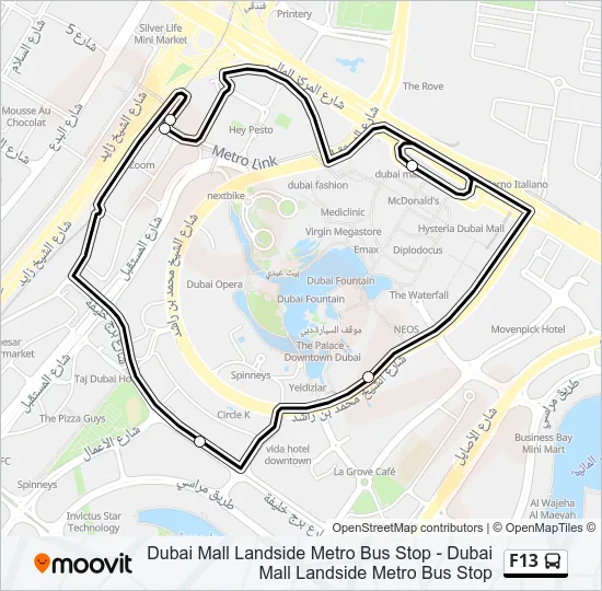 F13 Bus Line Map