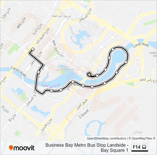 F14 Bus Line Map