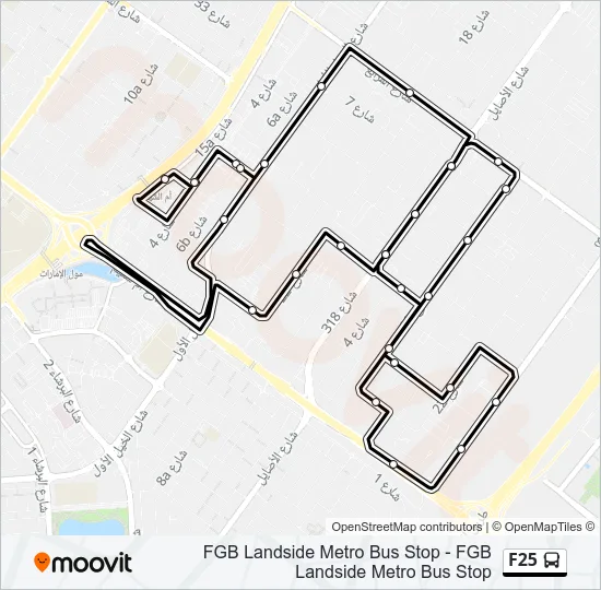 F25 Bus Line Map