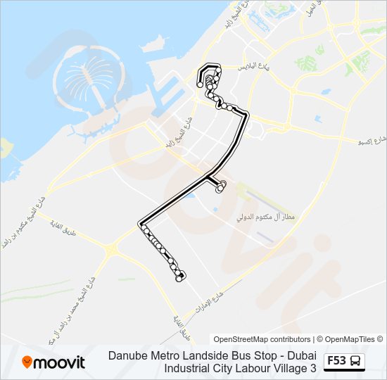 Dubai Industrial City Map F53 Route: Schedules, Stops & Maps - Dubai Industrial City, Labour Village  3 (Updated)