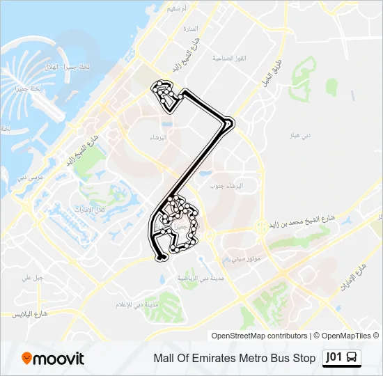 J01 Bus Line Map