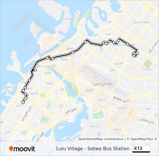 x13 Route: Schedules, Stops & Maps - Satwa, Bus Station (Updated)