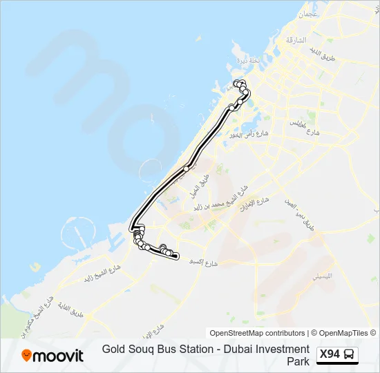 X94 Bus Line Map