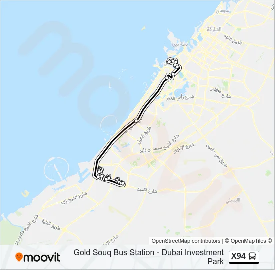 X94 Bus Line Map