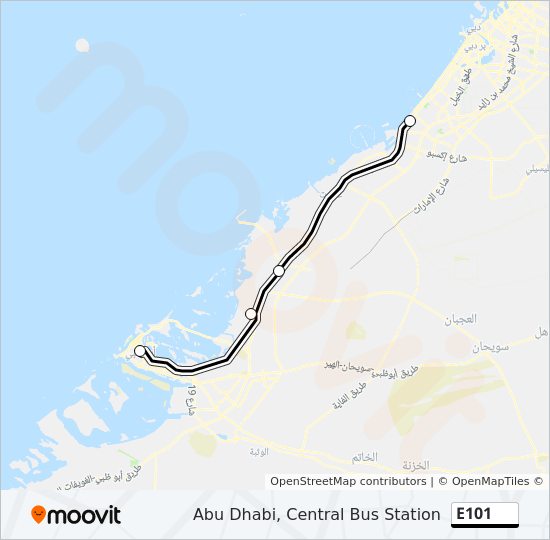E101 bus Line Map