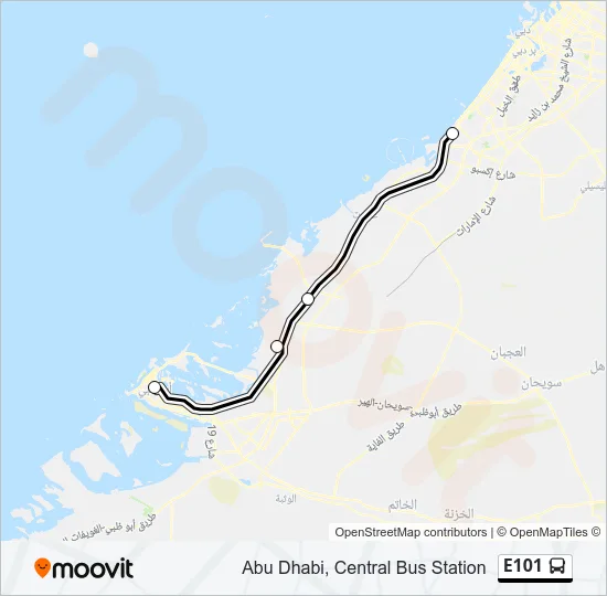 E101 Bus Line Map