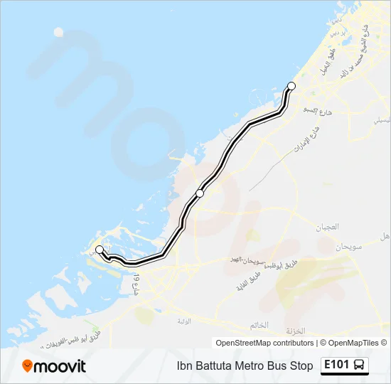 E101 Bus Line Map