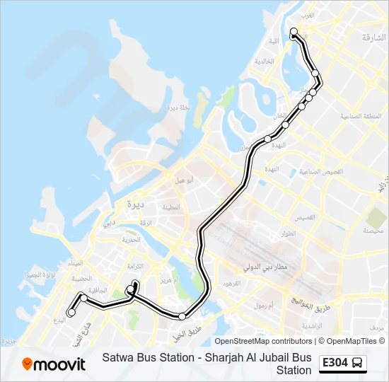 E304 Bus Line Map