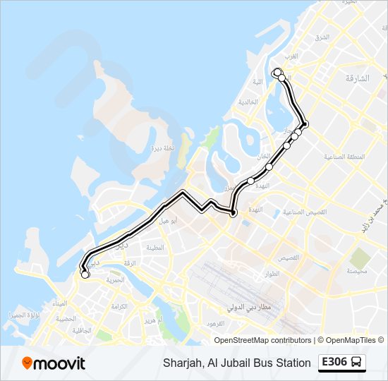 E306 bus Line Map